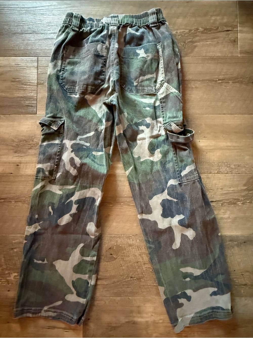 Almost Famous Green and Brown Camo Cargo Pants